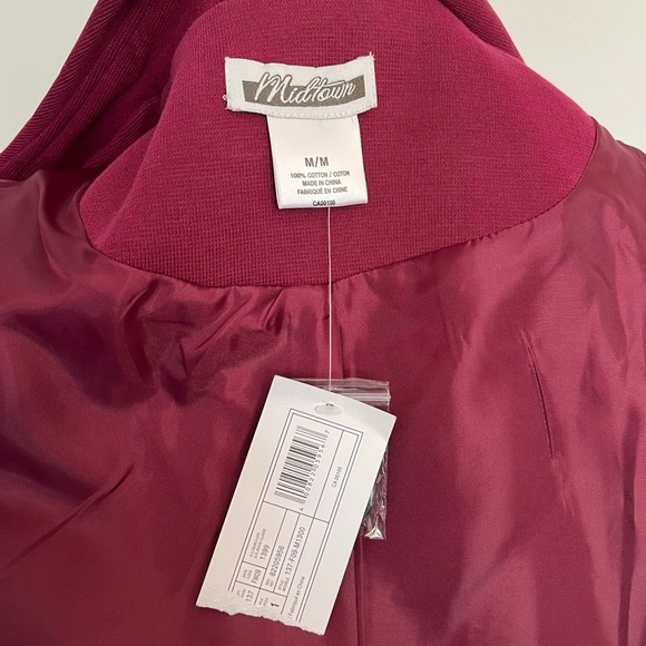 NWT Midtown Purple Military Button Jacket Structured Waist Coat Size M - Picture 5 of 5